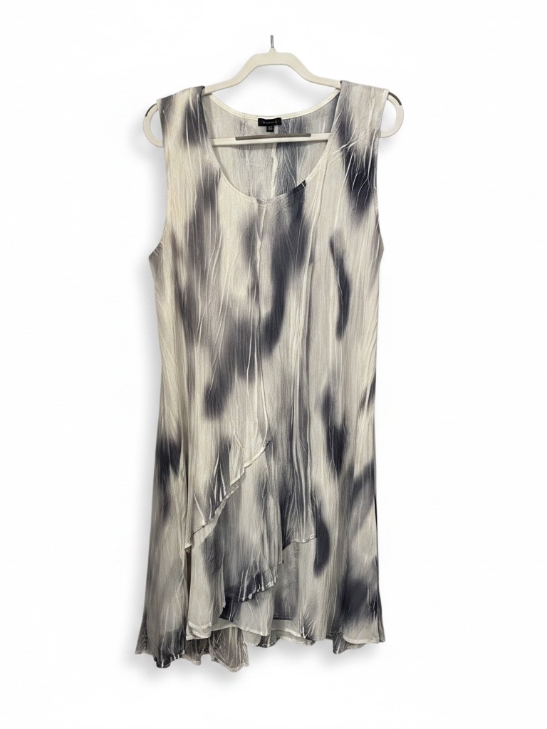 Komarov Tiered Sleeveless Dress Size Xl